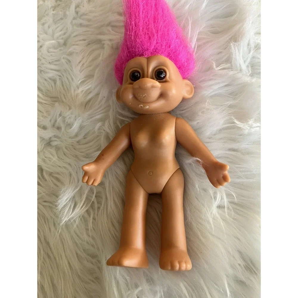 Russ Troll Dolls Lot Of 4 Read Small Pink Purple Yellow Green Hair 2